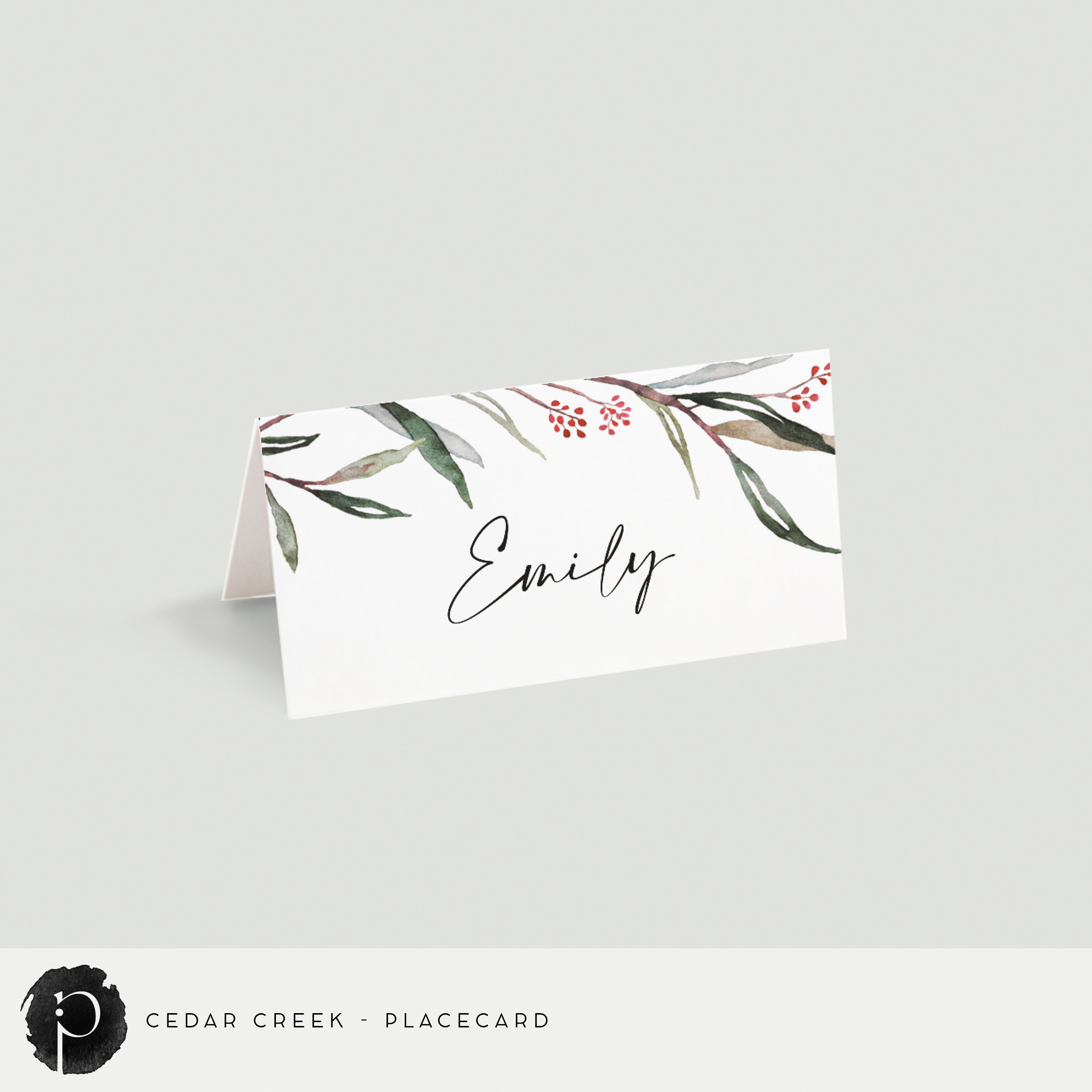 Cedar Creek Place Cards Paper & Ink Studio