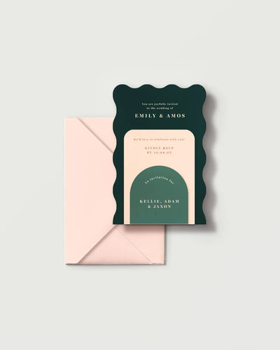 Seoul - Shaped Wedding Invitation Set