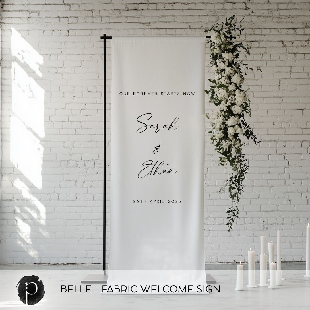 Belle - Fabric Welcome Sign