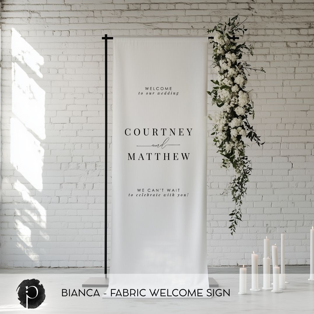 Bianca - Fabric Welcome Sign