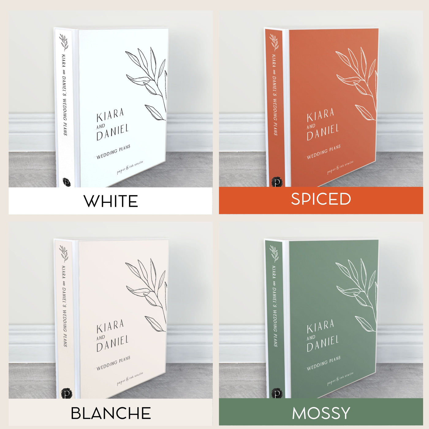 Personalised Wedding Planner & Organiser - Ultimate Guide w Checklists - Botanika