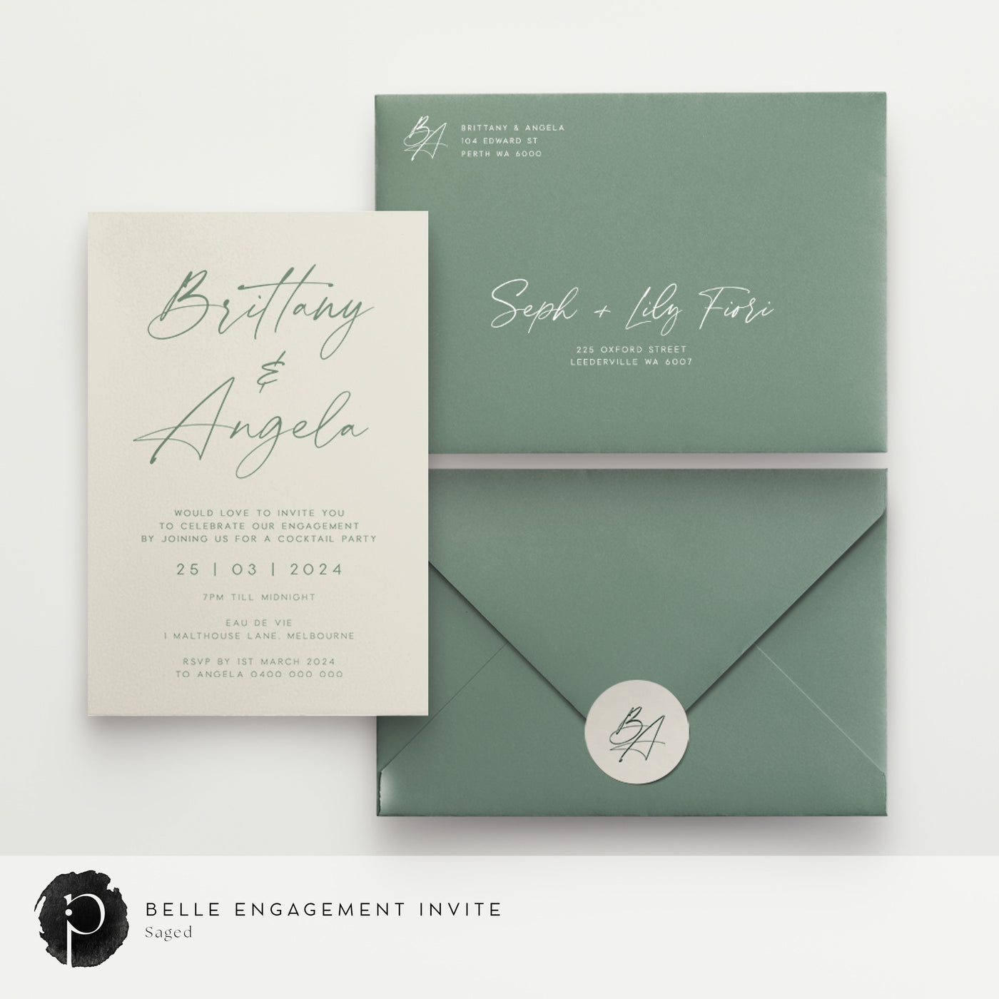 Belle - Engagement Invitations