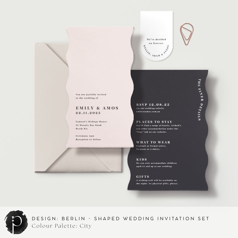 Berlin - Shaped Wedding Invitation Set