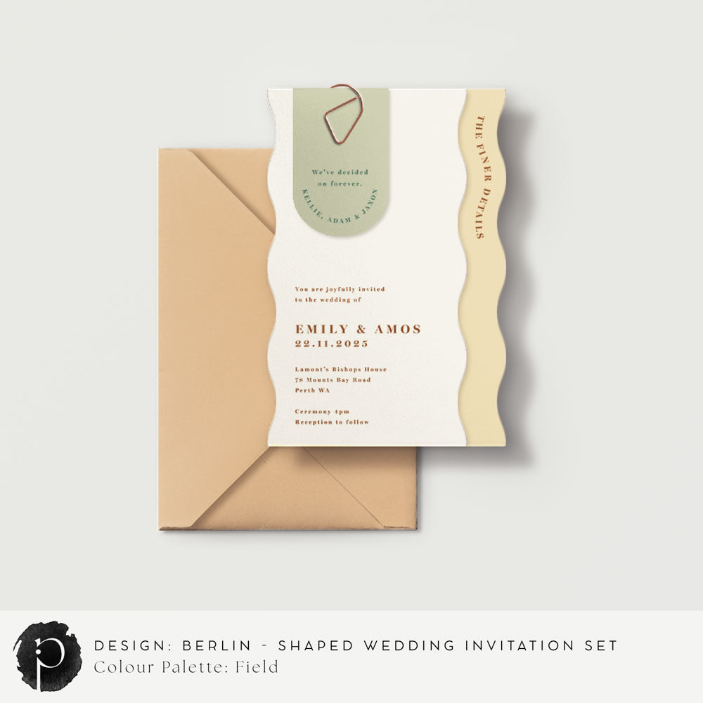 Berlin - Shaped Wedding Invitation Set