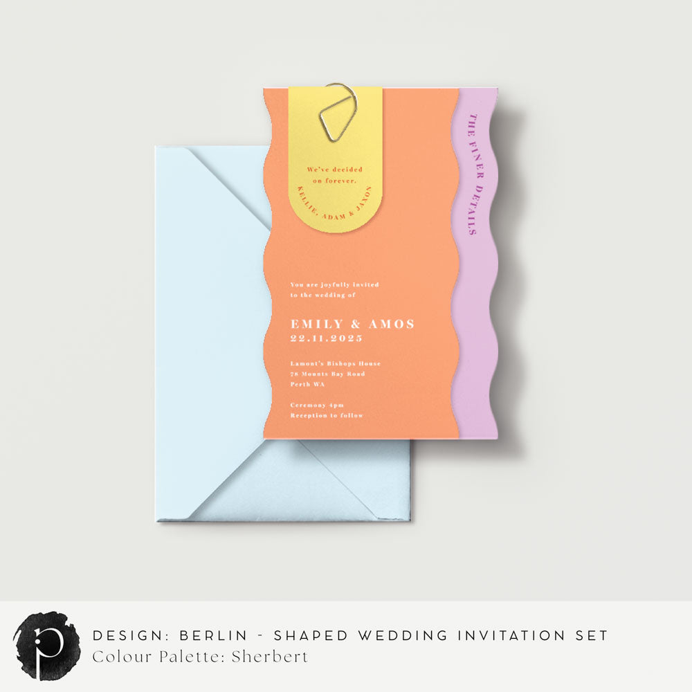 Berlin - Shaped Wedding Invitation Set