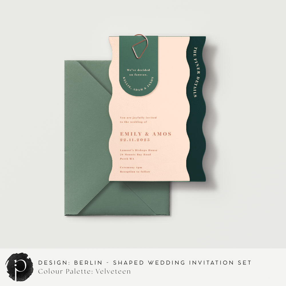 Berlin - Shaped Wedding Invitation Set