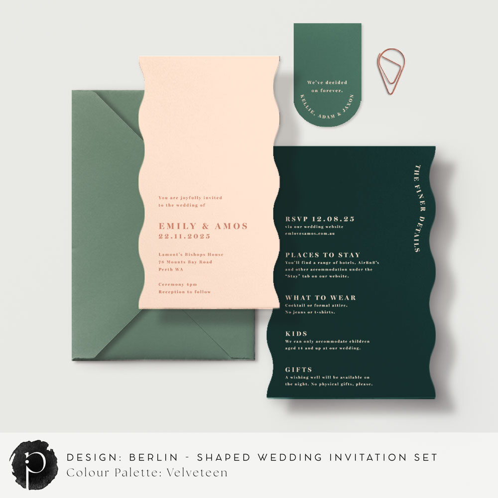 Berlin - Shaped Wedding Invitation Set