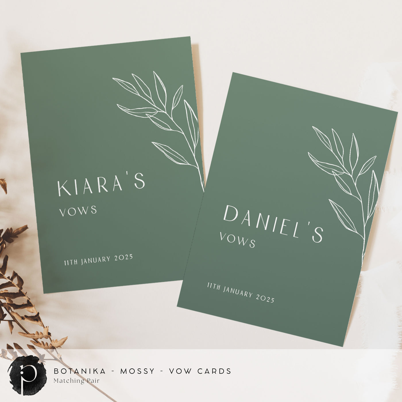 Botanika - Wedding Vow Card Set