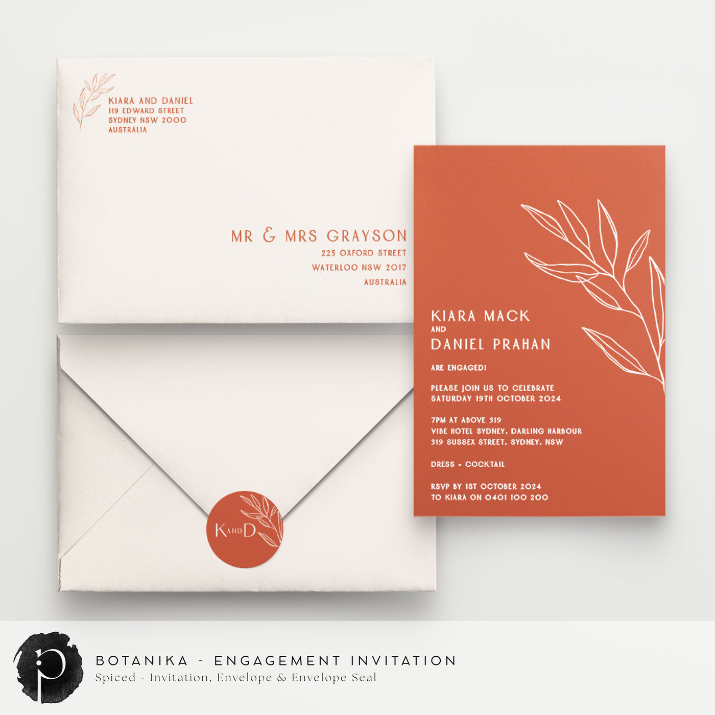 Botanika - Engagement Invitations