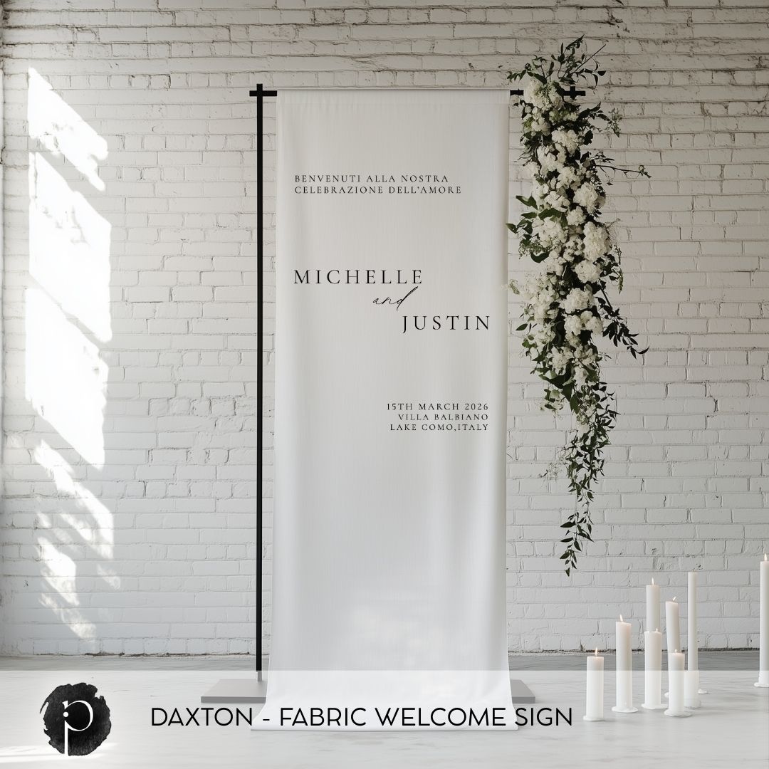 Daxton - Fabric Welcome Sign