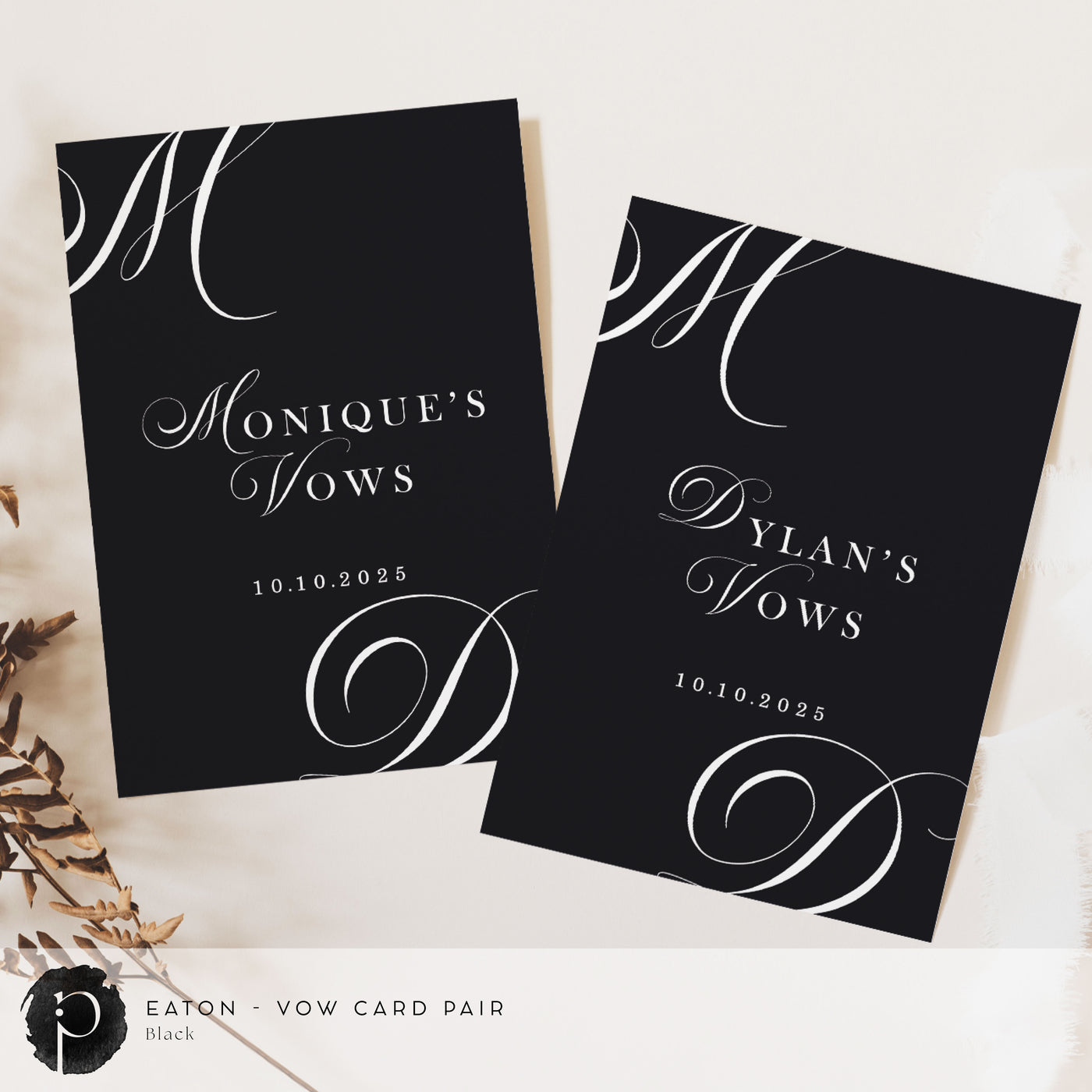 Eaton - Wedding Vow Card Set