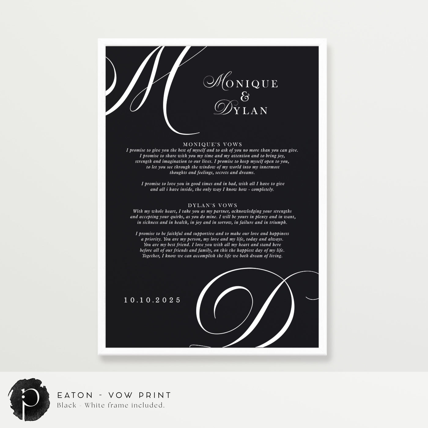 Eaton - Wedding Vow Keepsake