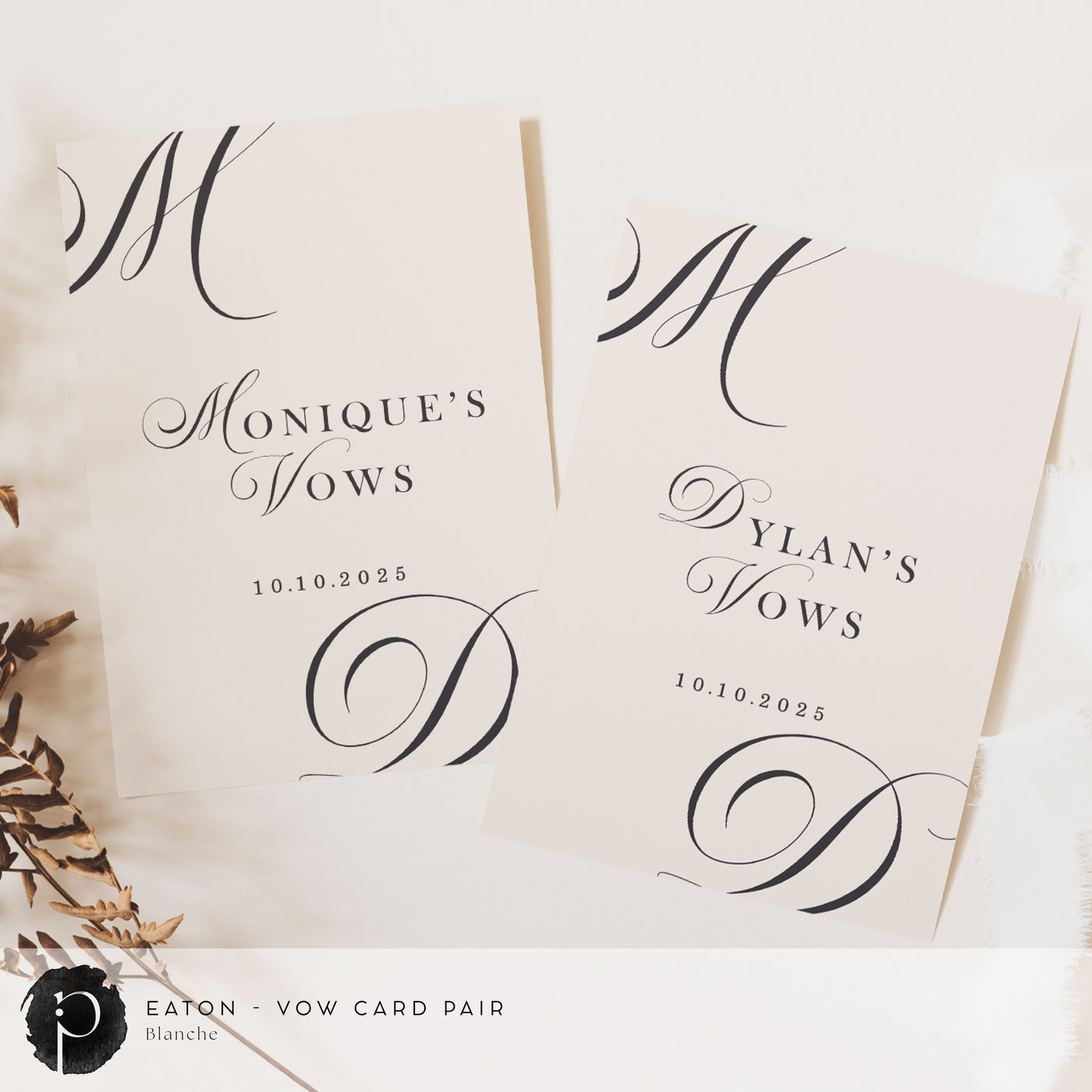 Eaton - Wedding Vow Card Set