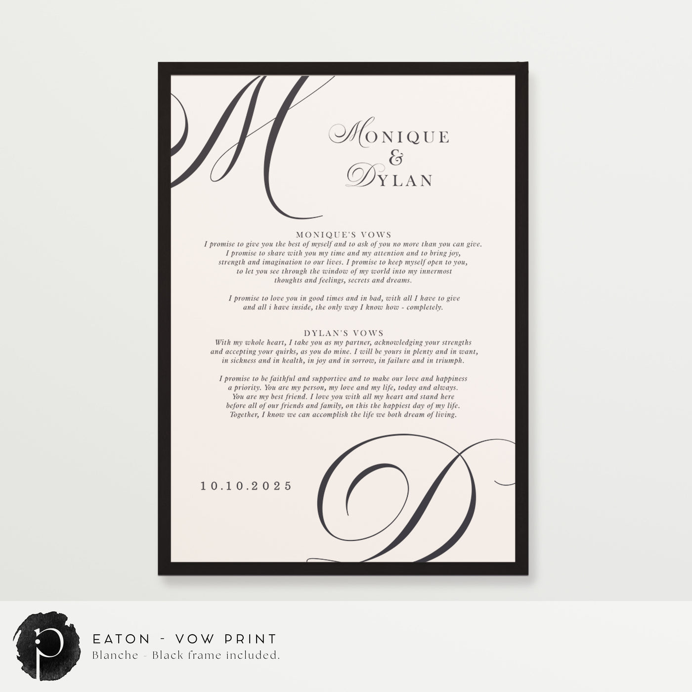 Eaton - Wedding Vow Keepsake