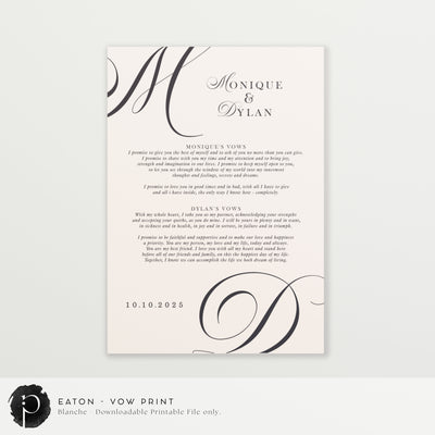 Eaton - Wedding Vow Keepsake