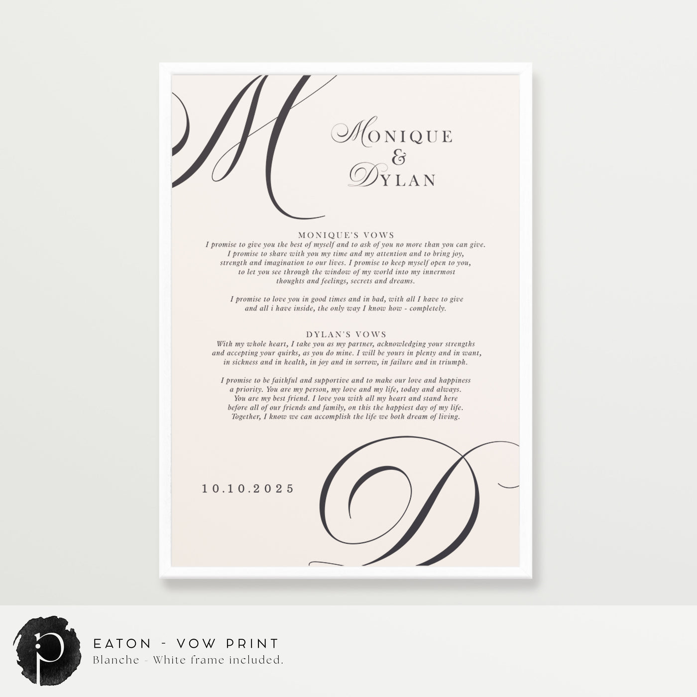 Eaton - Wedding Vow Keepsake
