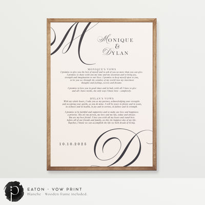 Eaton - Wedding Vow Keepsake