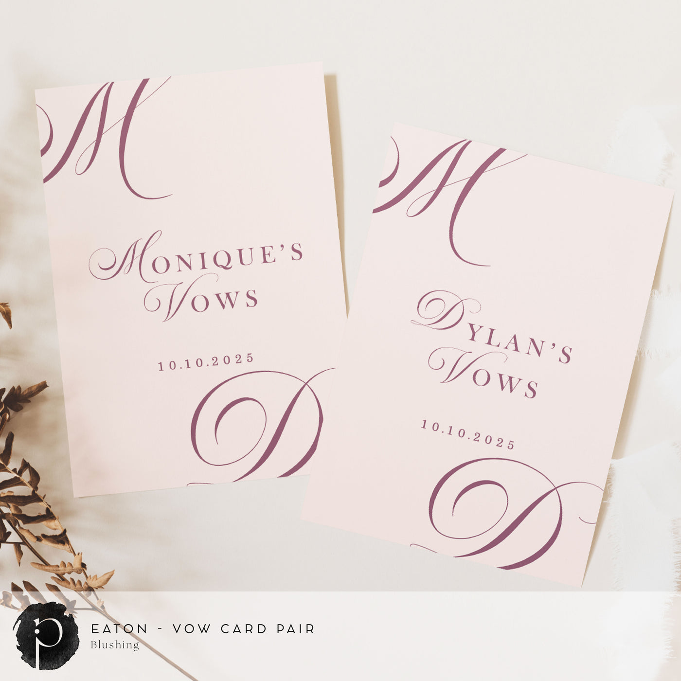 Eaton - Wedding Vow Card Set