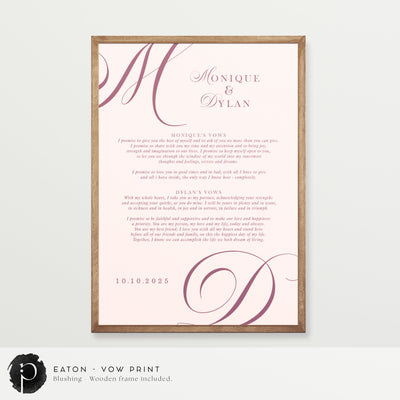 Eaton - Wedding Vow Keepsake