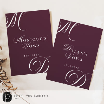 Eaton - Wedding Vow Card Set