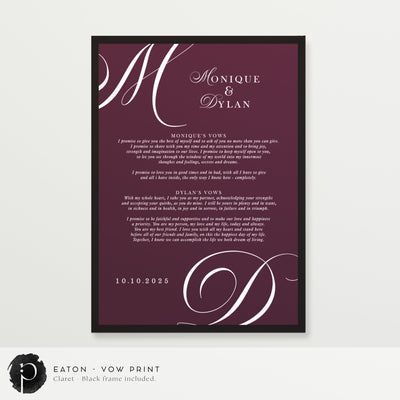 Eaton - Wedding Vow Keepsake