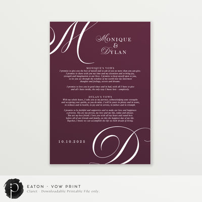 Eaton - Wedding Vow Keepsake