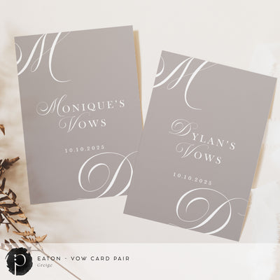 Eaton - Wedding Vow Card Set