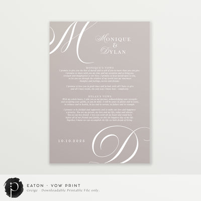 Eaton - Wedding Vow Keepsake
