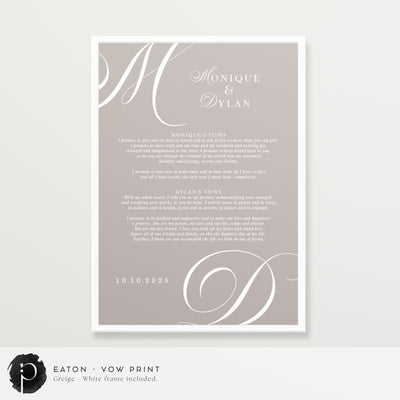 Eaton - Wedding Vow Keepsake
