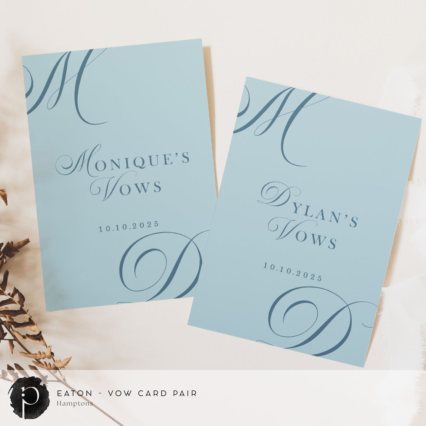 Eaton - Wedding Vow Card Set