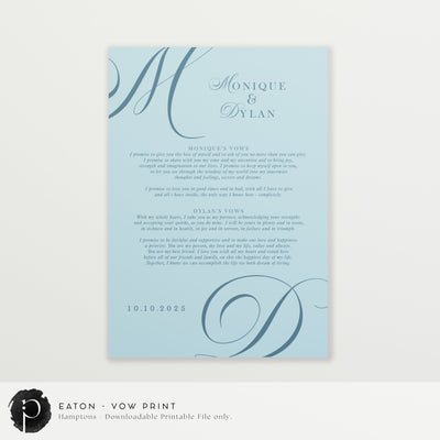 Eaton - Wedding Vow Keepsake