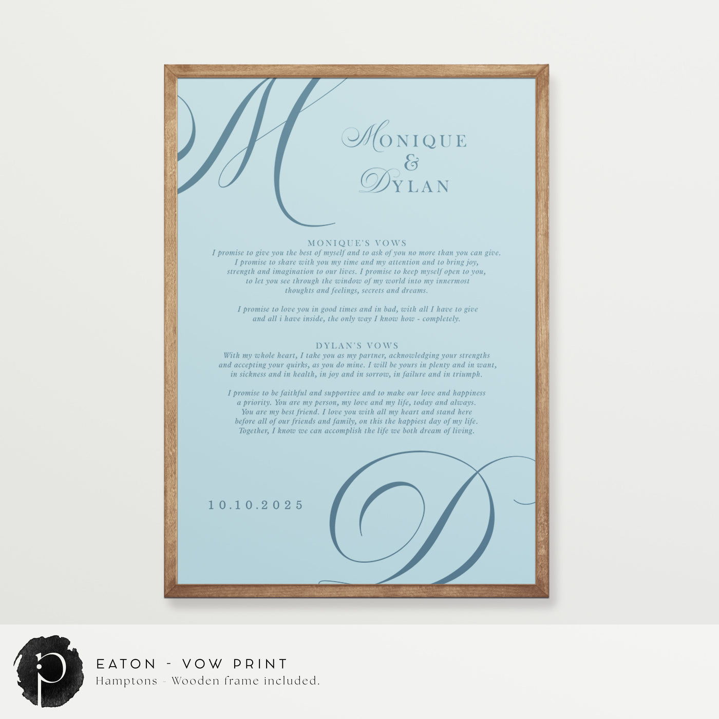 Eaton - Wedding Vow Keepsake