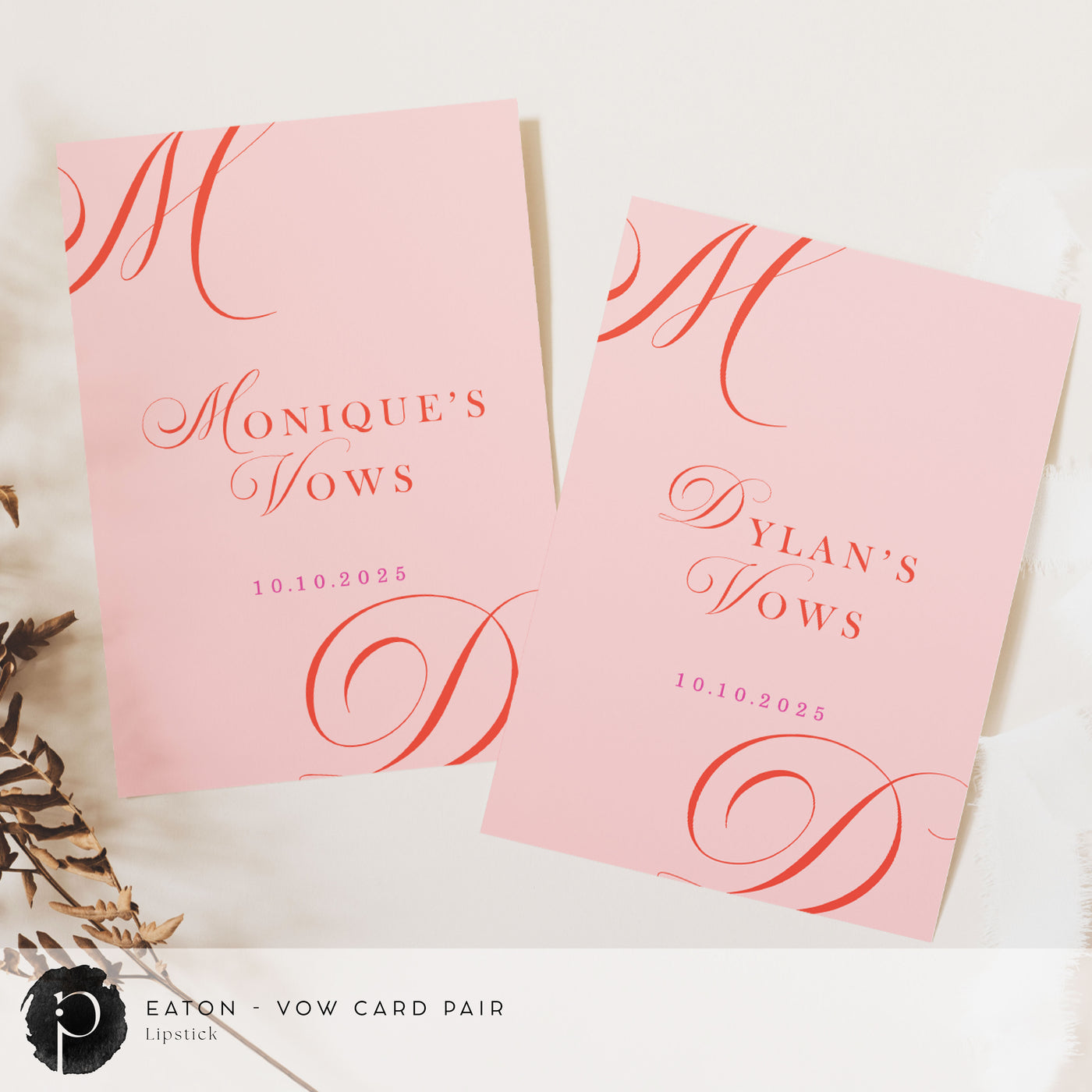 Eaton - Wedding Vow Card Set