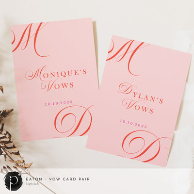 Eaton - Wedding Vow Card Set