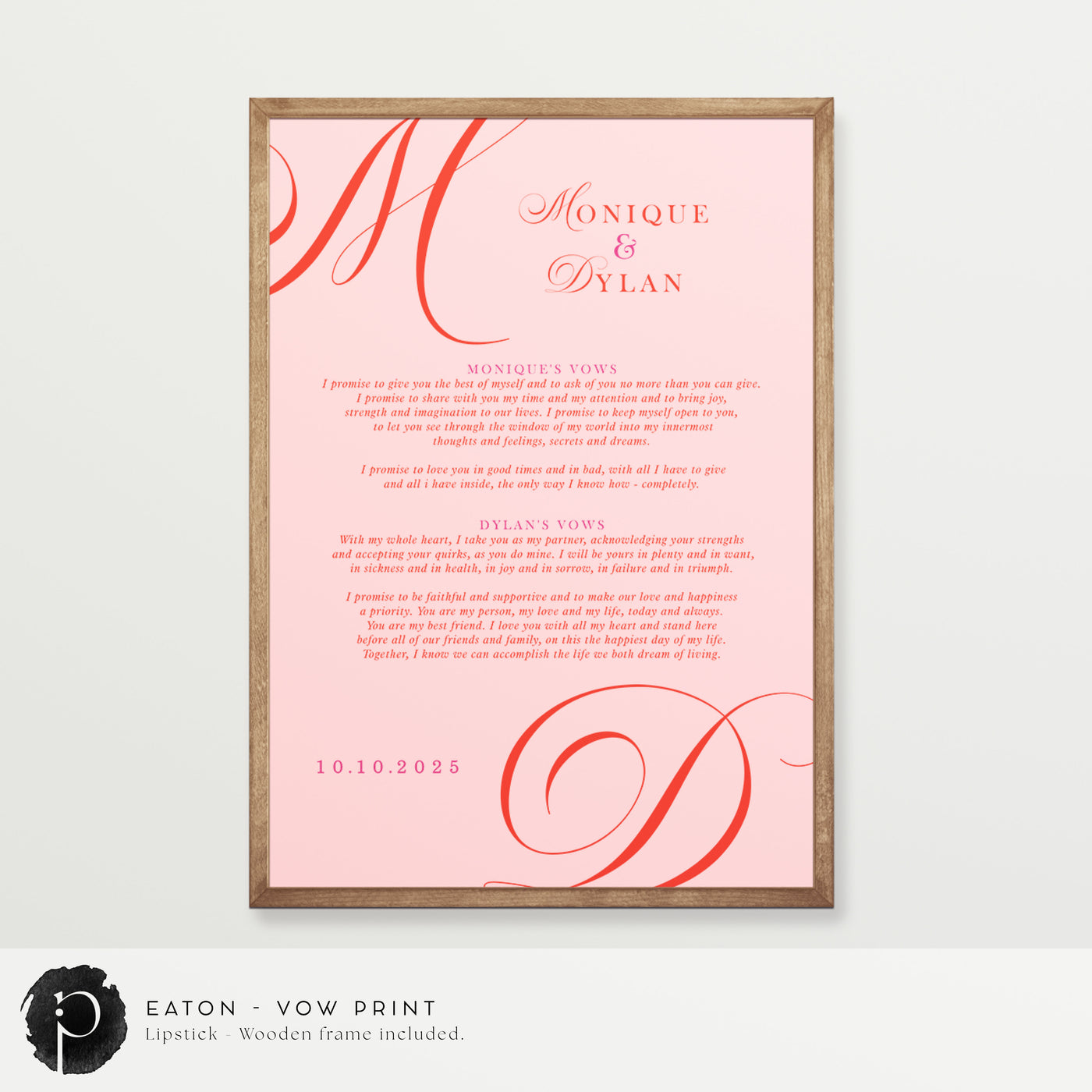 Eaton - Wedding Vow Keepsake