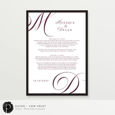 Eaton - Wedding Vow Keepsake