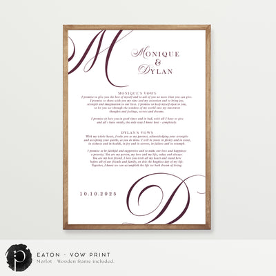 Eaton - Wedding Vow Keepsake