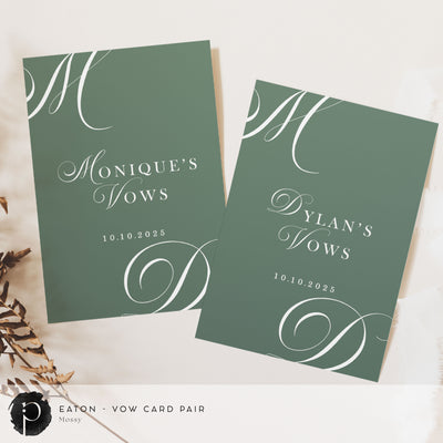 Eaton - Wedding Vow Card Set