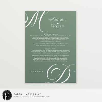 Eaton - Wedding Vow Keepsake