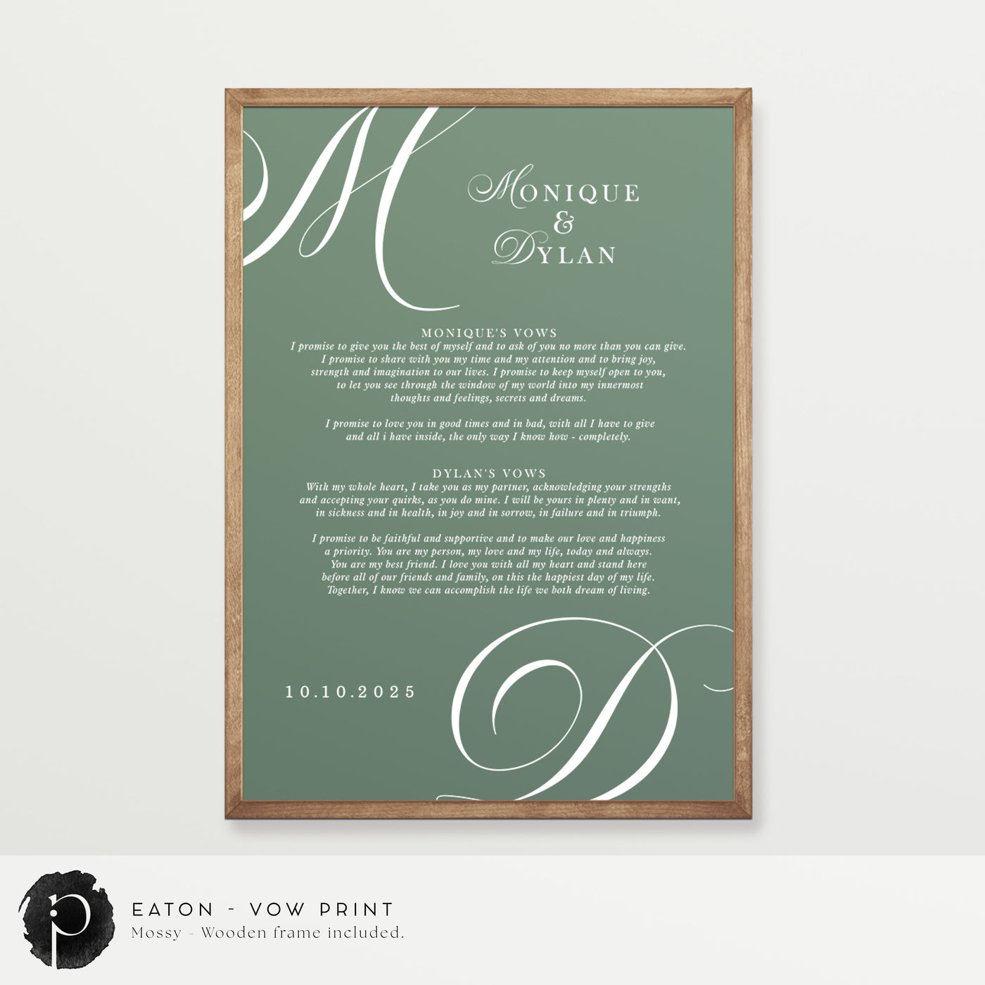 Eaton - Wedding Vow Keepsake