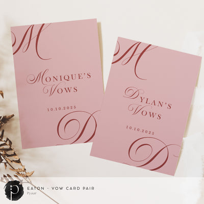 Eaton - Wedding Vow Card Set