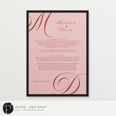 Eaton - Wedding Vow Keepsake