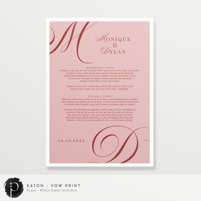 Eaton - Wedding Vow Keepsake