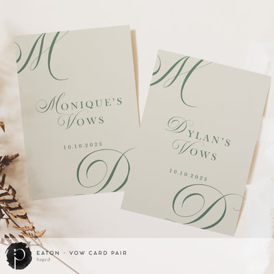 Eaton - Wedding Vow Card Set