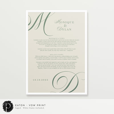 Eaton - Wedding Vow Keepsake