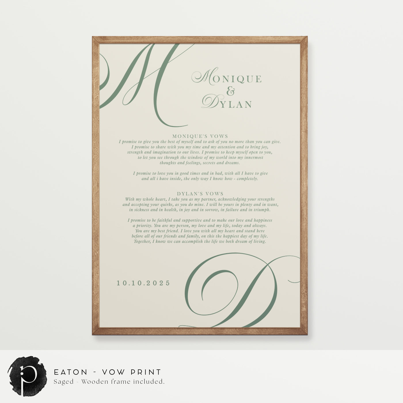 Eaton - Wedding Vow Keepsake