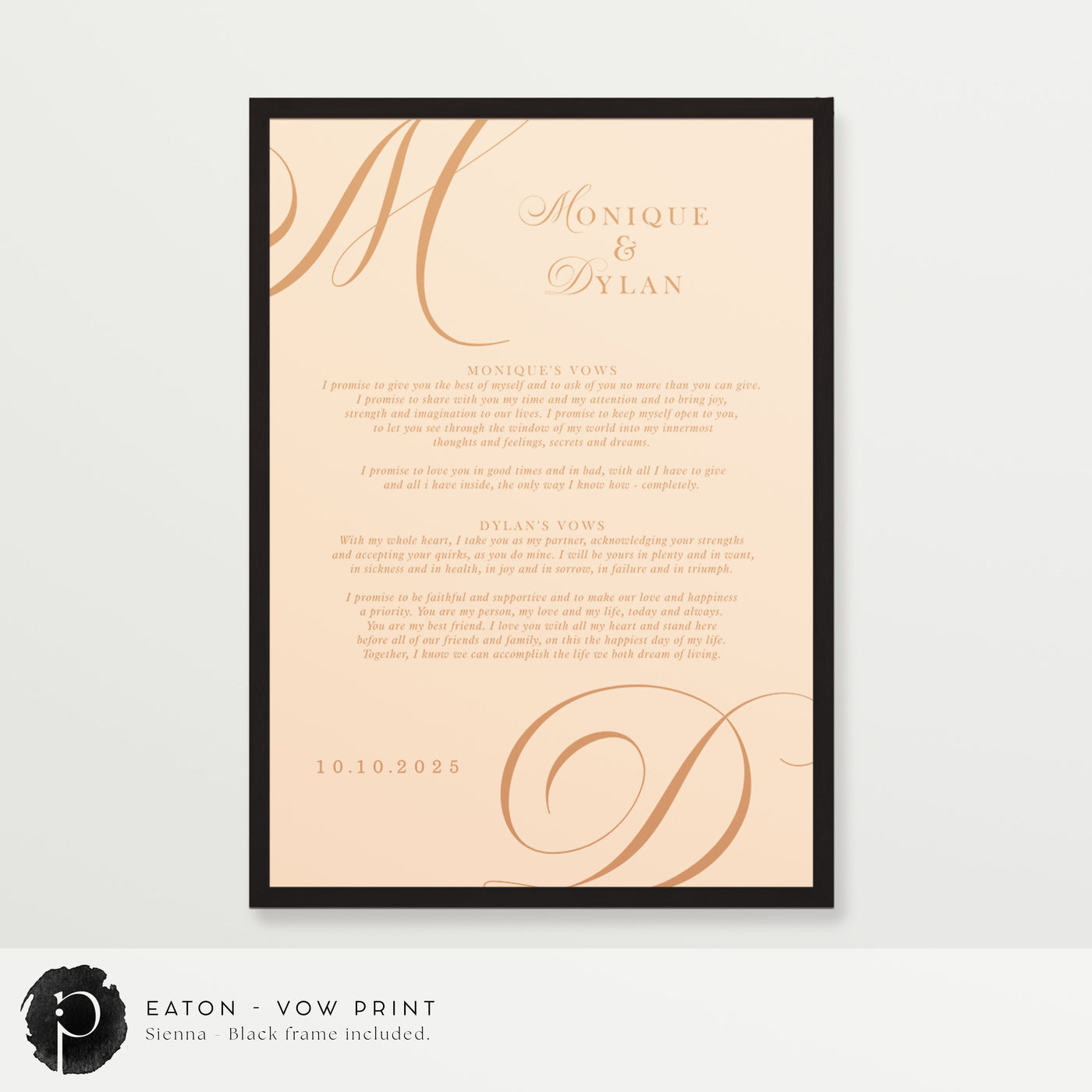 Eaton - Wedding Vow Keepsake