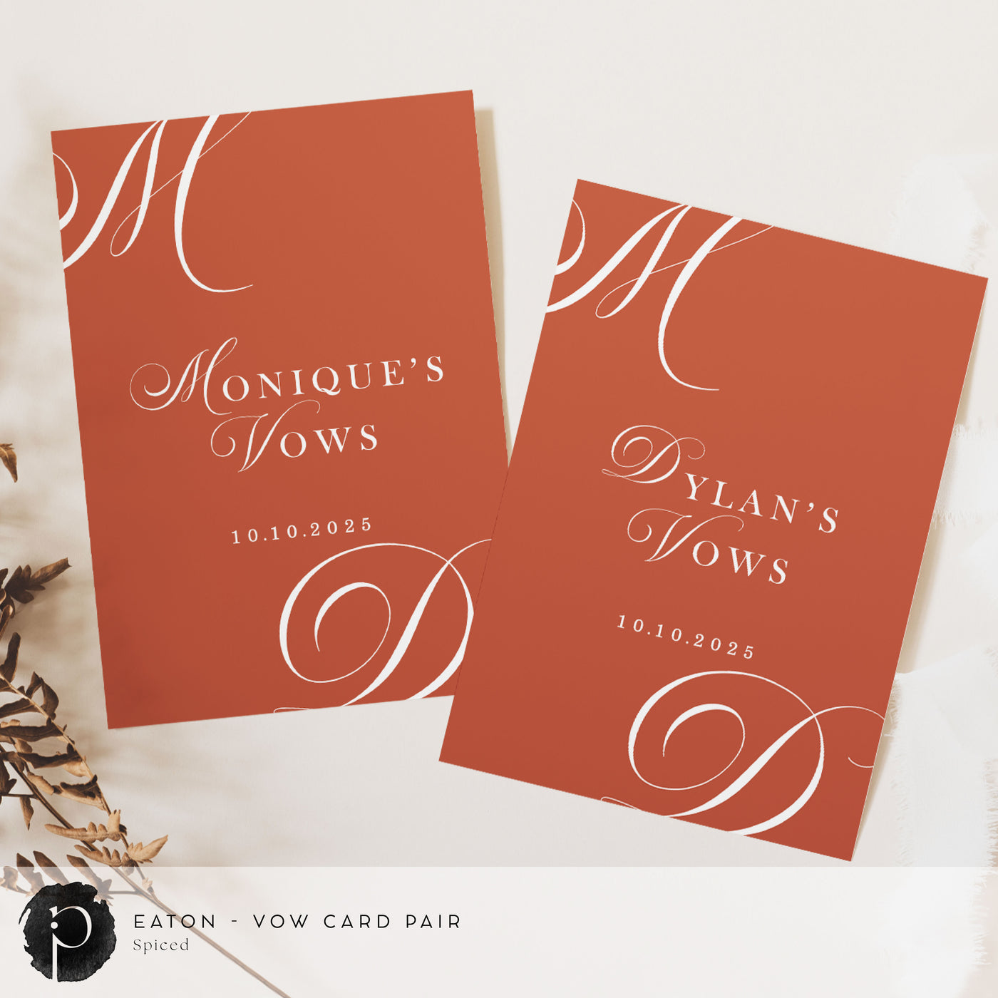 Eaton - Wedding Vow Card Set