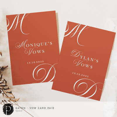 Eaton - Wedding Vow Card Set