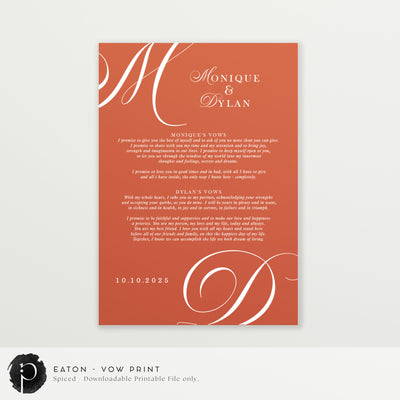 Eaton - Wedding Vow Keepsake